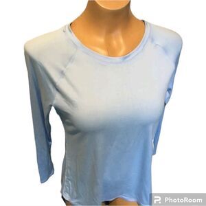 C9 by Champion Activewear Long Sleeve Ocean Front Blue Shirt Thumbholes Sz XS